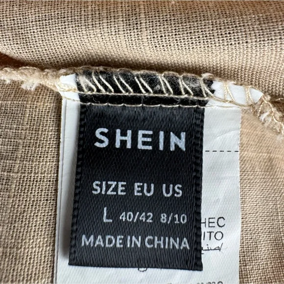 SHEIN Tan Button-Up Business Casual Vest - Picture 2 of 6